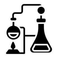 An icon design of bunsen burner icon vector