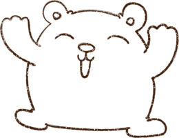 urso desenho a carvão png