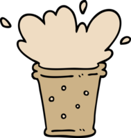 hand drawn doodle style cartoon fizzy drink png