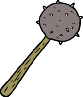 cartoon medieval mace weapon png