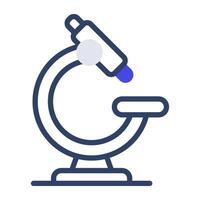 A creative design icon of microscope, lab research tool vector