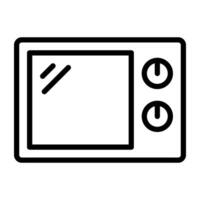 A outline design, icon of microwave vector