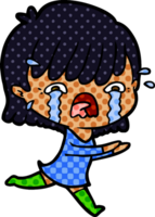 cartoon girl crying png