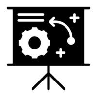 Editable filled design of strategy management icon vector