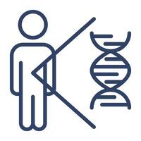 A perfect design vector of deoxyribonucleic acid, DNA icon