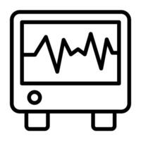 An icon design of electrocardiogram, editable vector