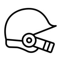 A hard hat for head protection icon, outline design of helmet vector