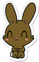 sticker of a cute cartoon rabbit png