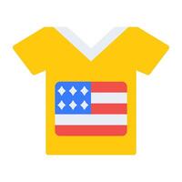 Modern style icon of us shirt vector