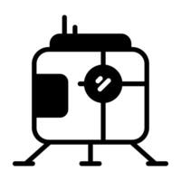 solid vector design of spacecraft icon