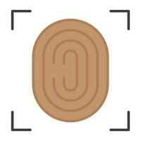 A modern design icon of fingerprint scanning vector