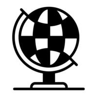 A premium download icon of table globe vector