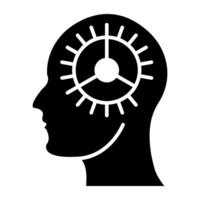 icono de diseño moderno de cerebro artificial vector