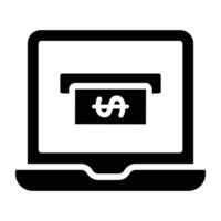 An icon design of money withdrawal, editable vector