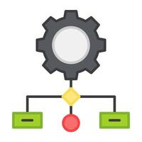 Modern style icon of network setting vector