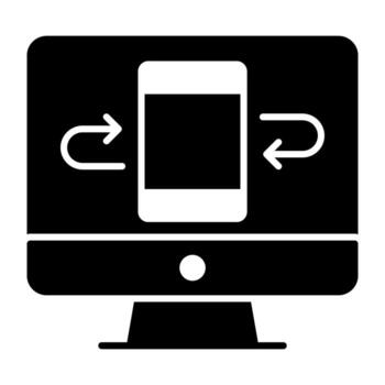 A flat design, icon of data transmission vector