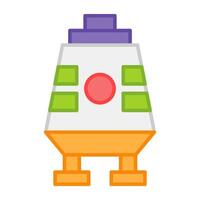 A flat design, icon of space capsule vector