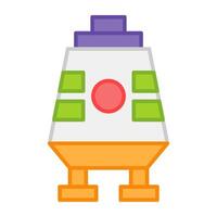 A flat design, icon of space capsule vector