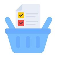 A colorful design vector of shopping list