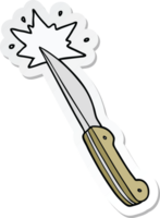 adesivo di un cartone animato coltello da cucina affilato png