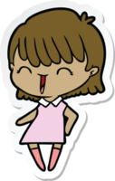 sticker of a cartoon woman png