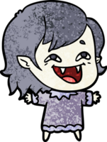 cartoon laughing vampire girl png