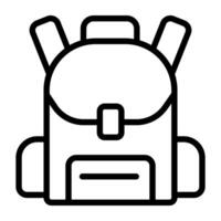 Shoulder bag icon, vector design of backpack