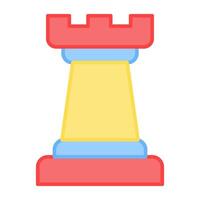 A flat design, icon of chess piece vector