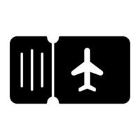Ticket with aeroplane icon, vector design of airplane ticket