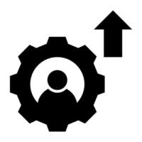 A solid design, icon of resource management vector