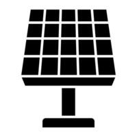 un glifo diseño, icono de solar panel vector