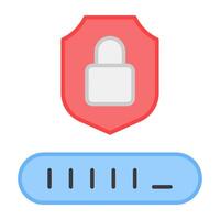 An icon design of password lock, editable vector