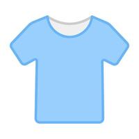 A flat design icon of shirt, fashionable attire vector