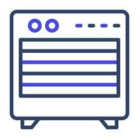 A outline design, icon of heater vector