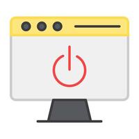 A trendy design icon of system shutdown vector