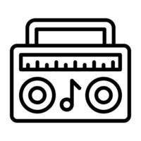 Cassette player icon, boombox for web and mobile apps vector