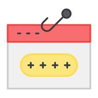 A modern style icon of phishing website vector