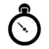 A time counting device, icon of stopwatch vector