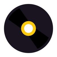 A flat design, icon of disc vector