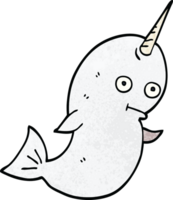 cartoon doodle white narwhal png