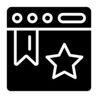 Favorite website icon in trendy design vector