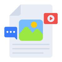 A flat design, icon of  video content vector