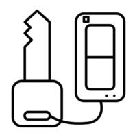A modern design icon of key fob vector