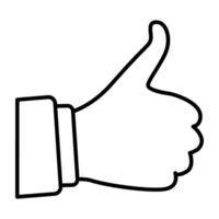 Thumbs up showing concept of positive feedback vector