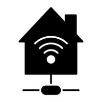 A flat design, icon of smart home vector