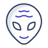 Alien icon design vector of space avatar