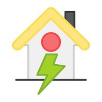 A flat design, icon of energy house vector