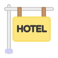 A premium download icon of hotel board vector