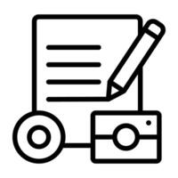 Outline design, icon of business contract vector