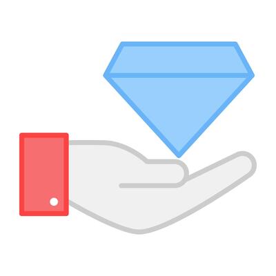 A flat design, icon of premium service